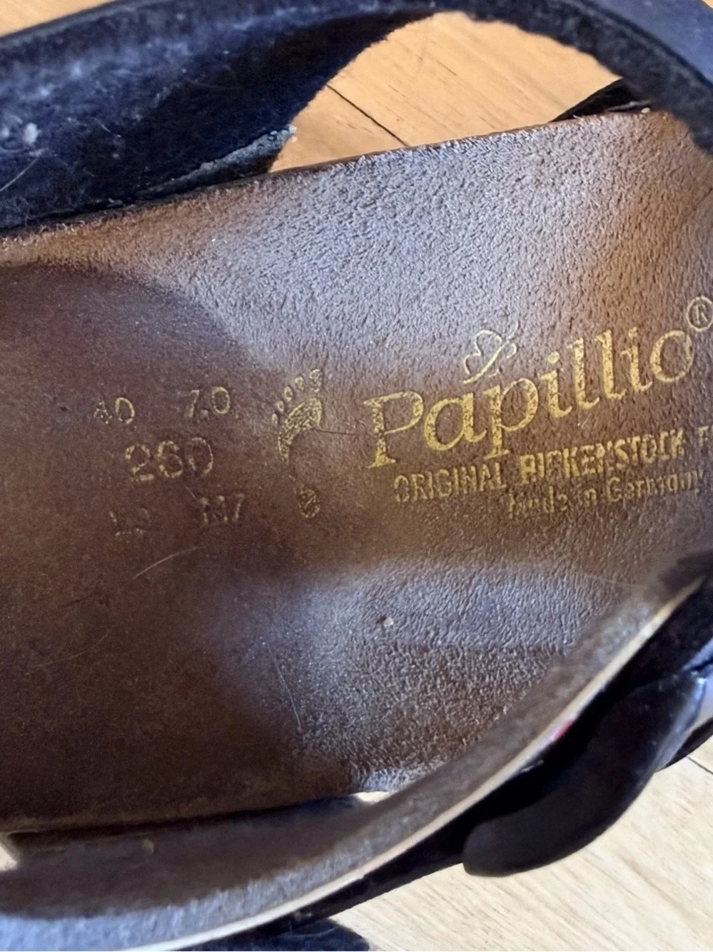 BIRKENSTOCK PAPILLIO PISA W/ SLINGBACK SANDALS SZ 9 (40) VERY GOOD